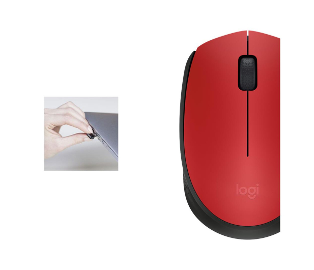 Mysz Logitech M171 wireless czerwona - 285735 - zdjęcie 5